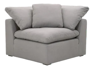 Sky Birch Modular Corner Chair, Slate