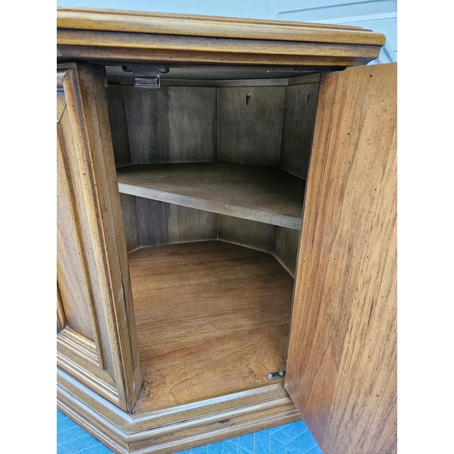 Octagon Side Table Storage Cabinet For Sale - Image 12 of 12