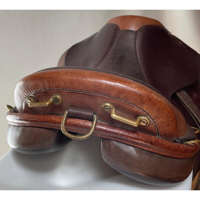 1990s Lauriche English Jumping Saddle Serial #2193 - For Sale In Monterey, CA - Image 6 of 12