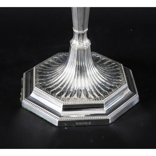 Antique Silver Plated Four Light Candelabra by Hawksworth, 19th Century, Set of 2 For Sale - Image 13 of 17