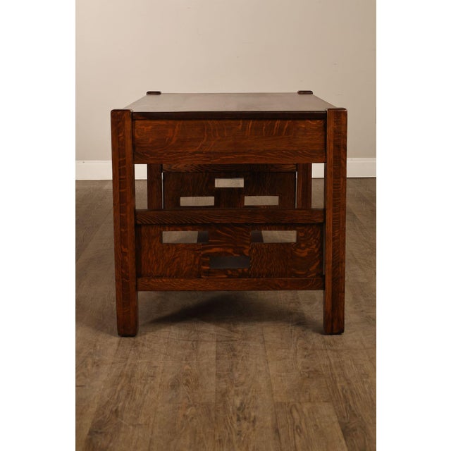 Antique Arts & Crafts Library Table Writing Desk For Sale - Image 15 of 18