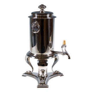 Antique Silver Samovar with Burner attributed to Alois Zitterhofer, Vienna, 1838 For Sale