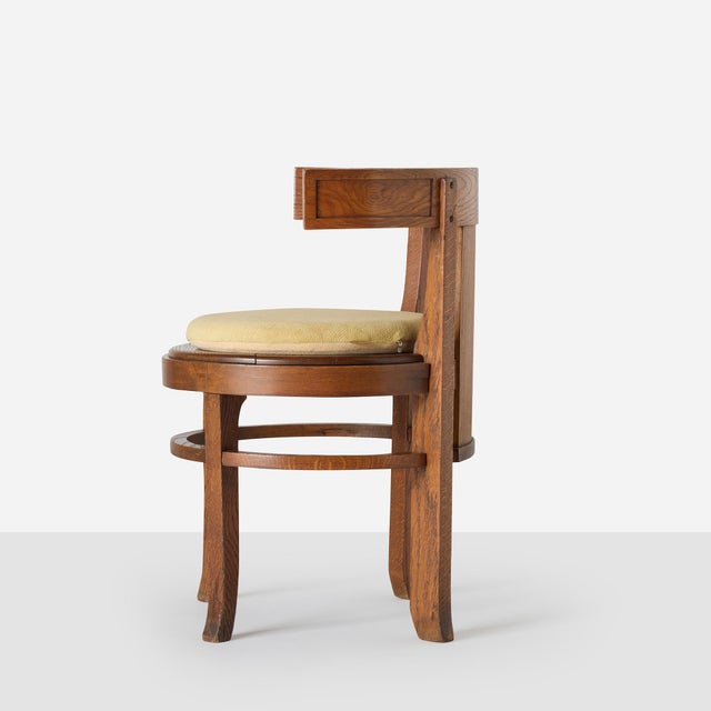Early 20th Century Barrel-Back Chair from the Frank L. Smith Bank by Frank Lloyd Wright For Sale In San Francisco - Image 6 of 13