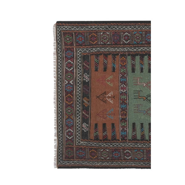 1960s Animal Soumac Kilim Rug 3'4'' X 5'4'' For Sale - Image 5 of 13