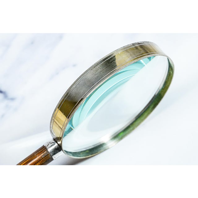 Luxury Desk Accessory Antique Victorian Parasol Handle Magnifying Glass Home Decor Prop For Sale - Image 9 of 12