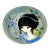 Vintage Mid-Century Style Signed Kerry Hand-Painted Portrait Studio Pottery Bowl Description For Sale