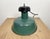 Industrial Green Enamel Factory Lamp with Cast Iron Top from Polam, 1960s For Sale - Image 11 of 16