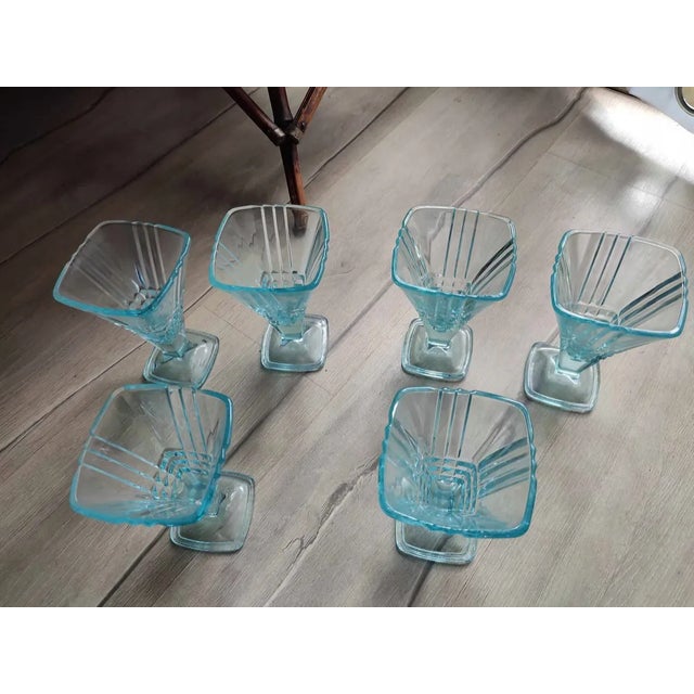 1970s Ice Cream Cups, Blue, Italy Firenze, 1970s, Price for 6 Pieces, Set of 6 For Sale - Image 5 of 6