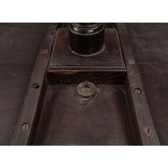 Victorian Three-Legged Oak Side Table, 1890s For Sale - Image 16 of 17