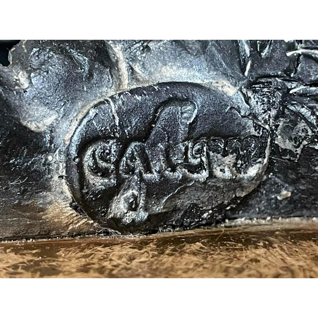 Vintage Mid-Century Modern Limited Edition Bronze Koi Fish Lamp - Stamped Caww and Numbered For Sale - Image 11 of 13