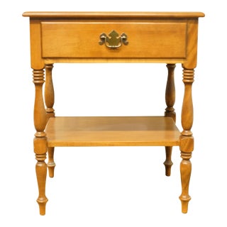 Ethan Allen Heirloom Nutmeg Maple 22" Tiered Nightstand / End Table 10-5036 For Sale