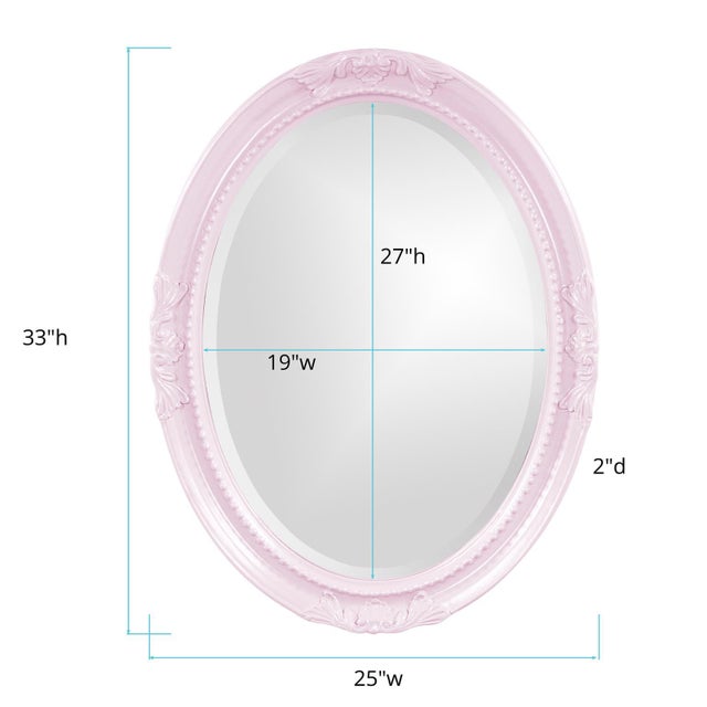 Wood Queen Ann Mirror - Glossy Lilac For Sale - Image 7 of 8