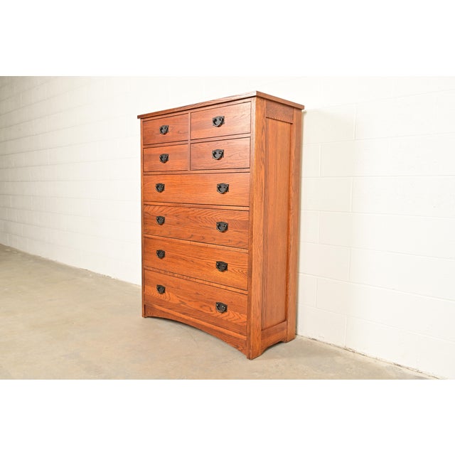 Thomasville Mission Oak Arts & Crafts Highboy Dresser For Sale - Image 16 of 16