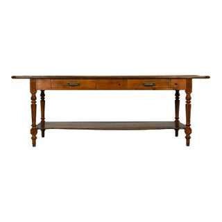 Late 19th Century French Provincial Pine Draper’s Table or Kitchen Island For Sale
