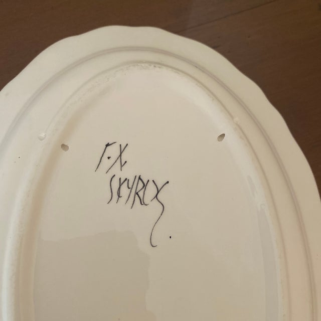 1970s Italian Pottery Hand Painted Hanging Decorative Dish For Sale In Atlanta - Image 6 of 6