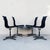 Rare set of four first generation Eames Aluminum Group side chairs with four star base by Herman Miller. Introduced in...