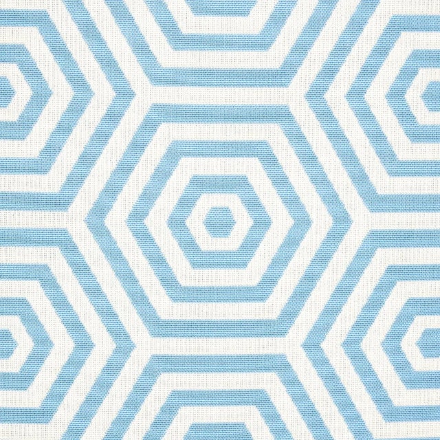 Traditional Schumacher Bees Knees Indoor/Outdoor Fabric, Pool For Sale - Image 3 of 4