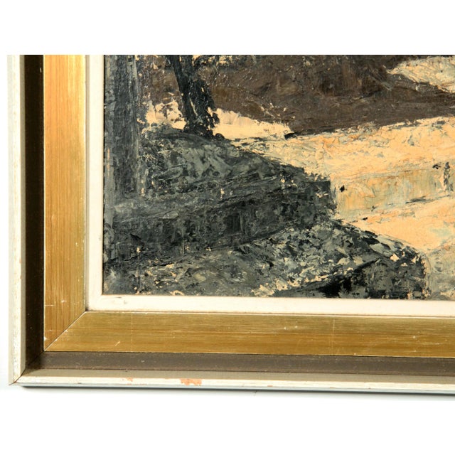 C.1920s Oil on Board Surrealist Painting of Parthenon and a Horse by Norman Kennedy For Sale In Providence - Image 6 of 13