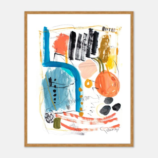 Lesley Grainger Gathering by Lesley Grainger in Gold Frame, Medium Art Print For Sale - Image 4 of 4