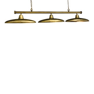 Currey $ Co, Modern Elongated Antique Brass Finished Chandelier For Sale