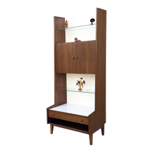 1960s Mid Century Walnut Bookcase by Kipp Stewart
