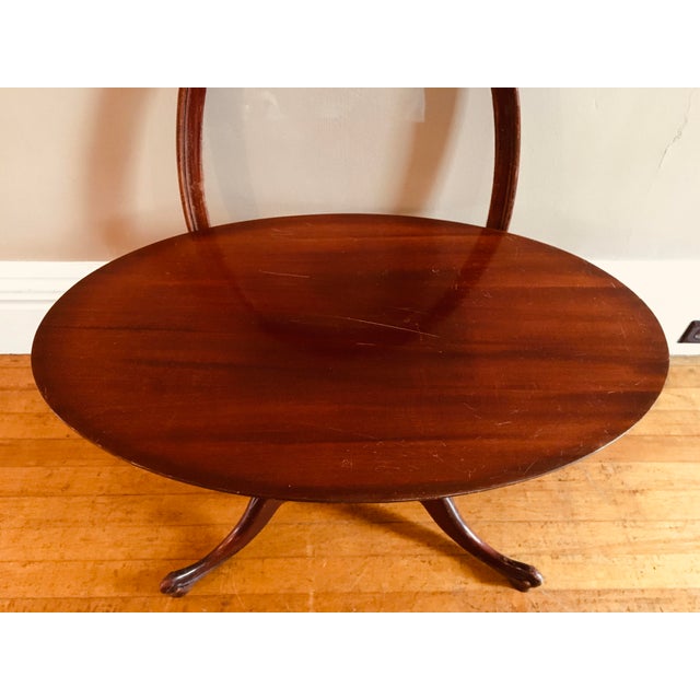 Antique Mahogany Butlers Table With Removable Glass Tray Top Chairish