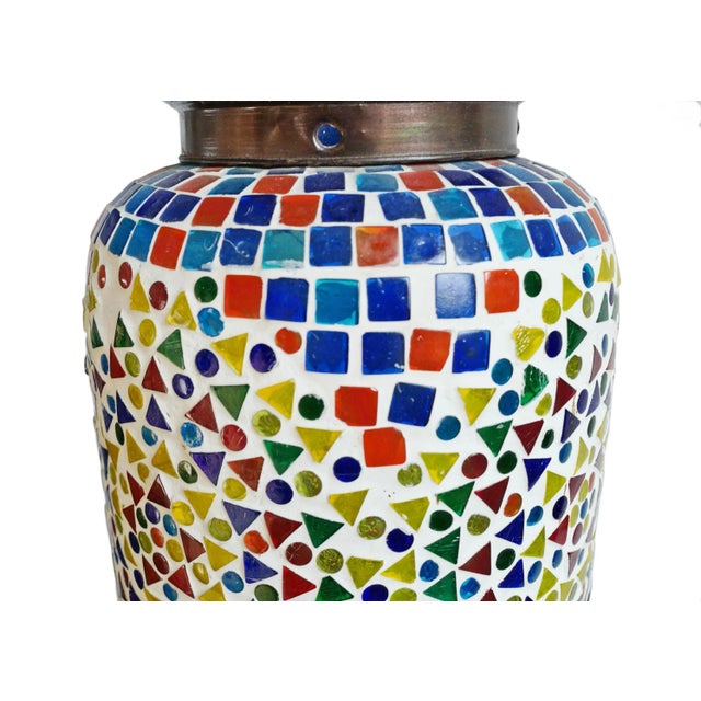 Mosaic Colorful Pendant Light For Sale - Image 4 of 7
