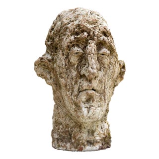 Óscar Aldonza Torres, Head Sculpture No 7, 2019, Red Stoneware with Shino Glaze For Sale