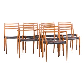 Niels Moller Models 62 and 78 Mid Century Danish Teak Dining Chairs - Set of 8 For Sale