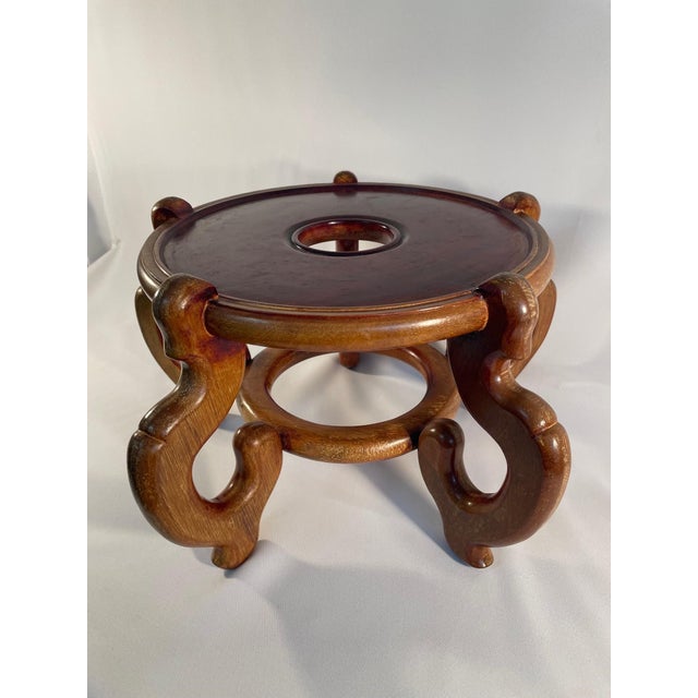 Vintage 1960s Large Rosewood Plant or Vase Stand For Sale - Image 4 of 12