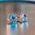 Gold Natural Aquamarine Stud Earrings 14Karat White Gold 1.0 TCW Certified For Sale - Image 8 of 11