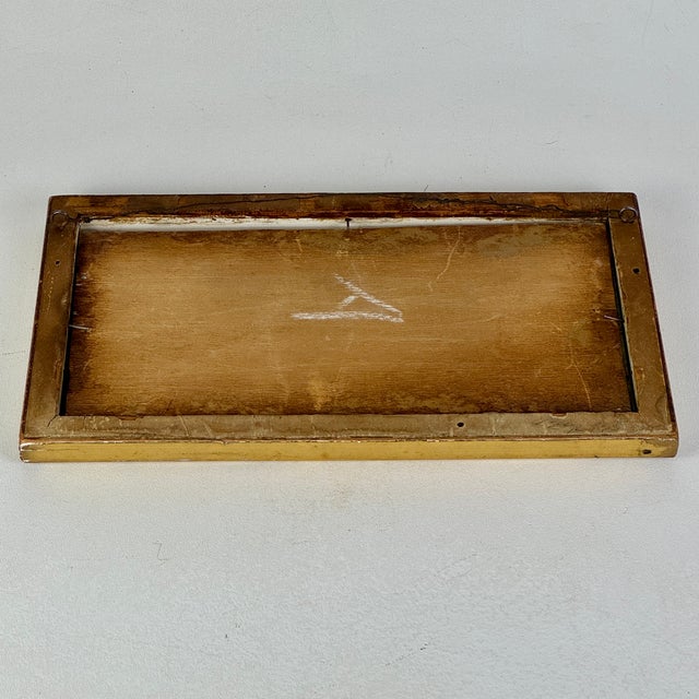 Antique Glass Painting of Nursery-Rhyme Like Theme With Children & Adults Outside For Sale - Image 10 of 11