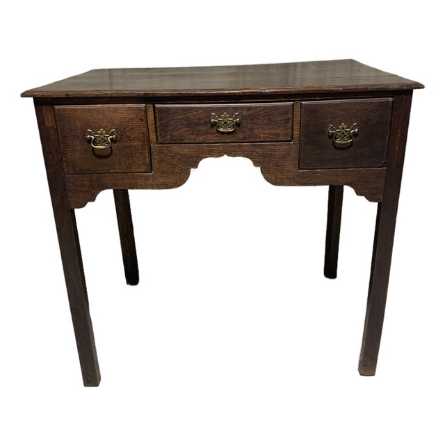 Antique Lowboy Chest of Drawers or Oak Side Table For Sale