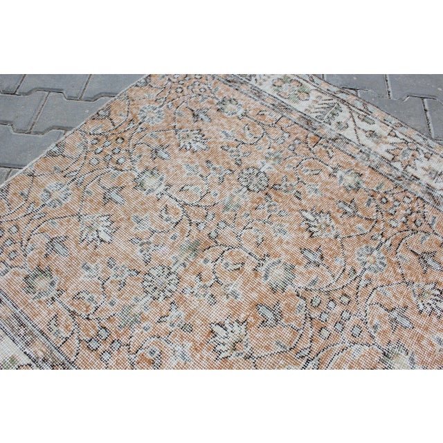 Distressed Turkish Area Rug - 48"x53" For Sale - Image 4 of 8