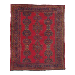 Early 20th Century Antique Red Turkish Oushak Rug, 09'02 X 11'02