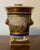 Antique early 19th century Paris porcelain bough pot decorated with a landscape scene on a deep blue ground enhanced by...
