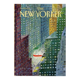 1994 Vintage New Yorker Cover, March 28, 1994, Original New Yorker Magazine Cover, City Life, Red Carpet For Sale