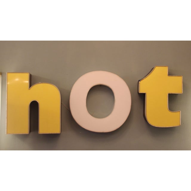 Mid-Century Modern Illuminated Hot Letters, 1970s, Set of 3 For Sale - Image 6 of 6