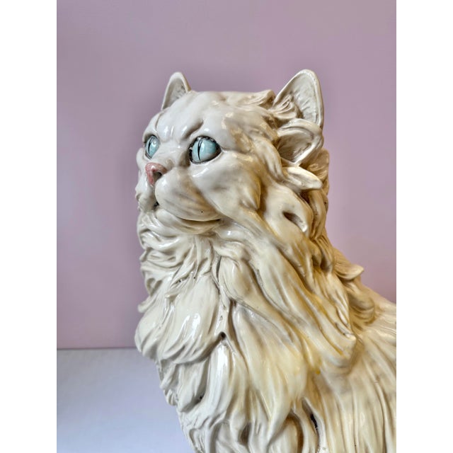 Vintage Mid-Century Extra Large 1960’s Persian Cat Statue For Sale In New York - Image 6 of 12
