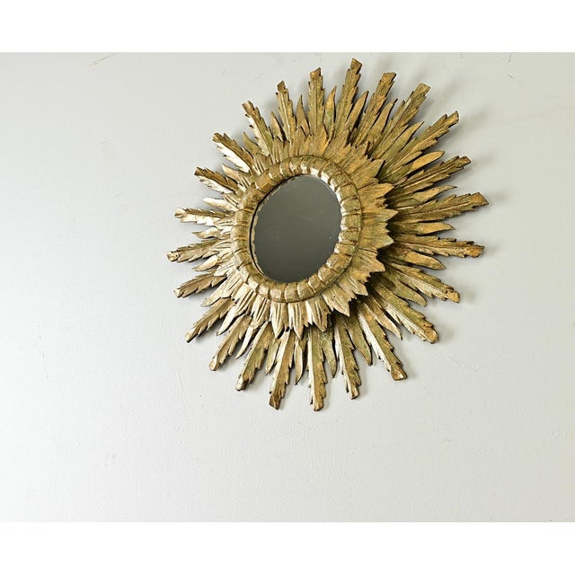 Italian 19th Century Giltwood Starburst Mirror For Sale - Image 4 of 7