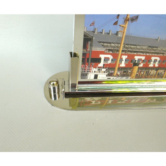 Art Deco French Picture Frame in Chrome-Plated Brass, 1920s For Sale - Image 6 of 18