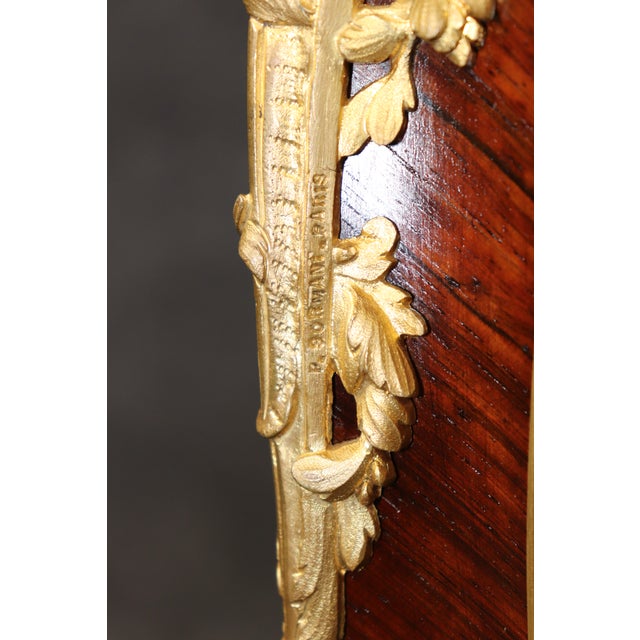 Late 19th C French Louis XV Style Marble Top Bronze End Table by Sormani For Sale - Image 11 of 11