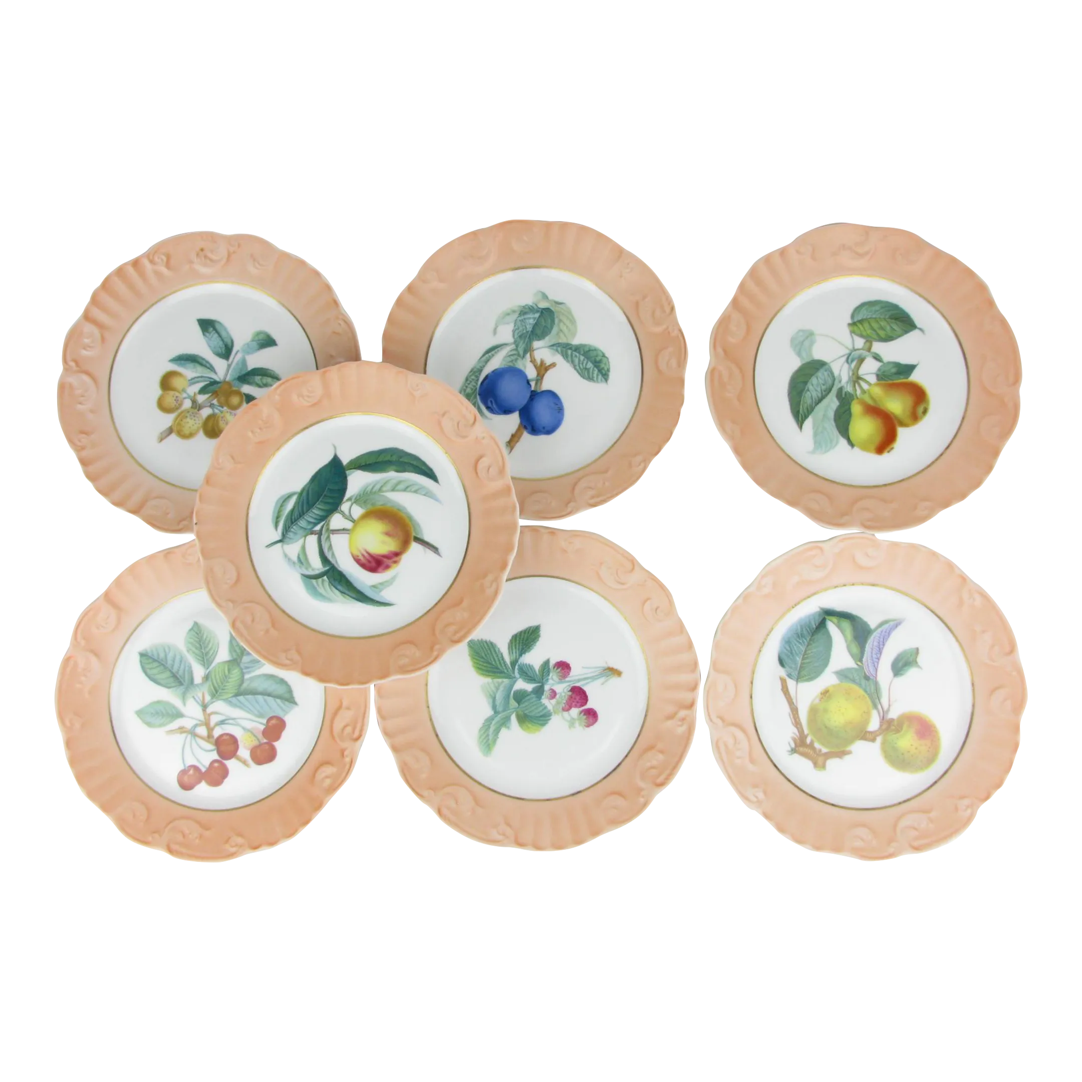 Vintage Vista Alegre for Mottahedeh Summer Fruit Porcelain Plates
