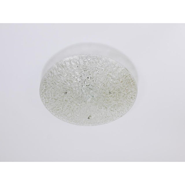 Large Mid-Century Austrian Textured Glass Flush Mount by J. T. Kalmar for Kalmar, 1960s For Sale - Image 12 of 18
