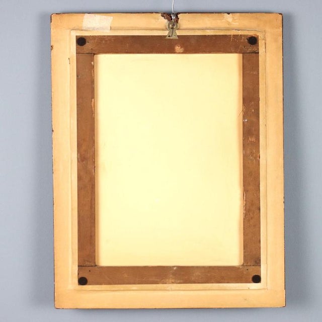 Red Male Portrait, Pastel on Cardboard, Framed For Sale - Image 8 of 9