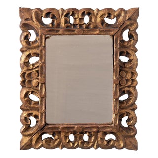 French Baroque Giltwood Openwork Mirror, 1900s For Sale