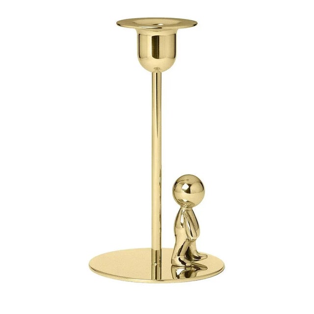 Part of the Omini Collection, this brass candlestick is distinguished for its creativity, and modern minimalist aesthetic....