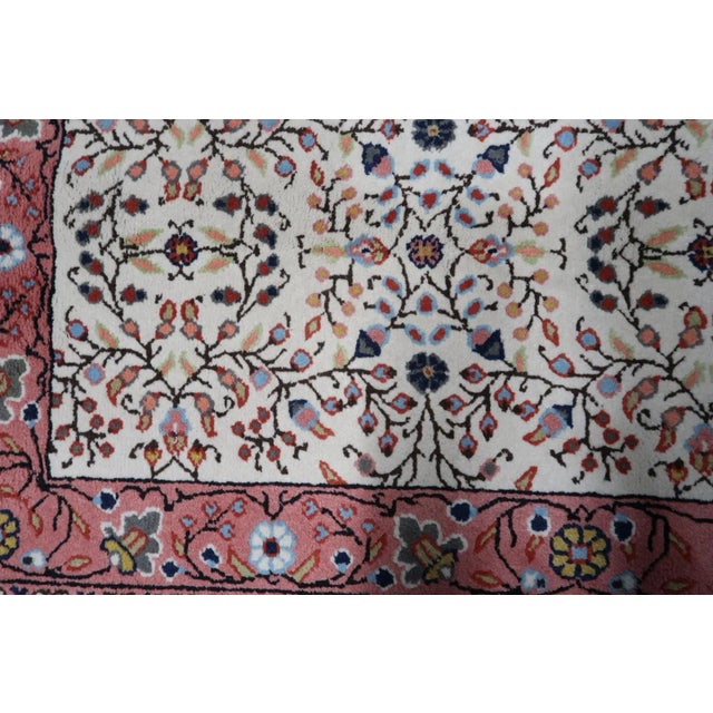 1960s 1960s Handmade Vintage Indian Agra Rug 2.3' X 4.6' For Sale - Image 5 of 11