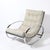 Milo Baughman Mid-Century Chrome Rocking Lounge Chair W/ Button Detailing by Milo Baughman For Sale - Image 4 of 12