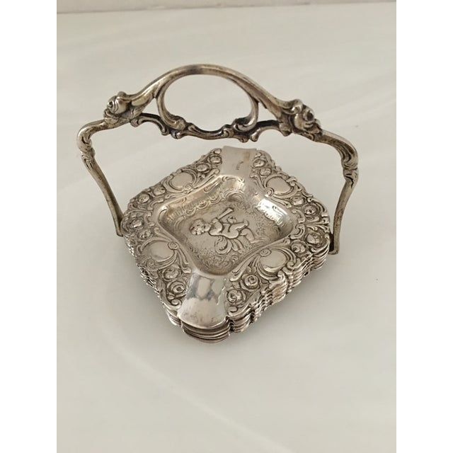 Silver 1940s 800 Silver Stacking Cherub Ashtray, Germany For Sale - Image 8 of 8